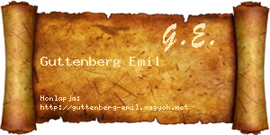 Guttenberg Emil névjegykártya