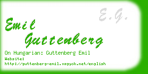 emil guttenberg business card